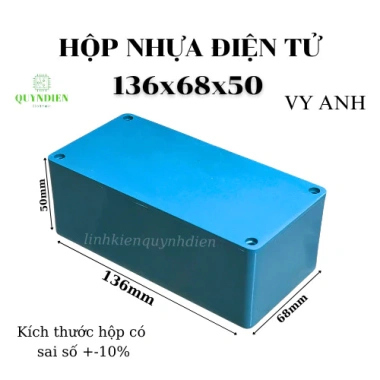 Hộp nhựa điện tử 136x68x50mm VY ANH màu xanh Linh kiện Quỳnh Diễn, giá 16.660₫