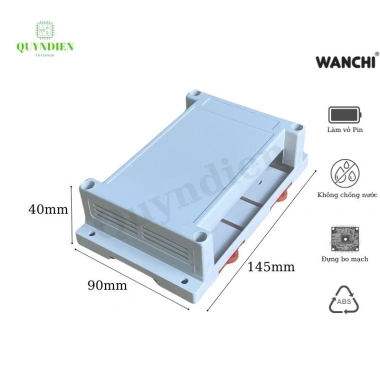 Hộp nhựa điện tử WANCHI 145x90x40mm trắng - Linh kiện Quỳnh Diễn, giá 17.556₫