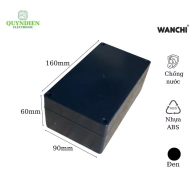 Hộp nhựa điện tử WANCHI 160x90x60mm màu đen – Giá 23.100₫ Linh kiện Quỳnh Diễn 8 Hộp nhựa điện tử WANCHI 160x90x60mm màu đen – Giá 23.100₫ Linh kiện Quỳnh Diễn 8