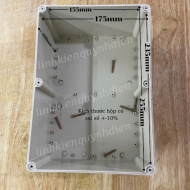 Hộp nhựa đựng mạch điện tử 265x185x125mm màu trắng nắp đục - VY ANH - Linh kiện điện tử QUỲNH DIỈN