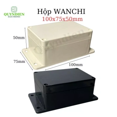 Hộp nhựa WANCHI 100x75x50mm Đen – Bền, giá 20.328₫, Linh Kiện Điện Tử Quỳnh Diễn