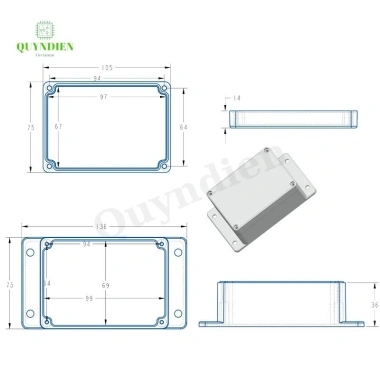Hộp nhựa WANCHI 100x75x50mm Đen – Bền, giá 20.328₫, Linh Kiện Điện Tử Quỳnh Diễn 4