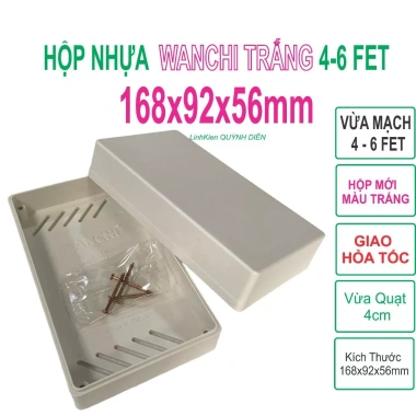 Hộp nhựa WANCHI 168x92x56mm Trắng 4F-6F - Hộp điện tử Linh Kiện QUỲNH DIỄN