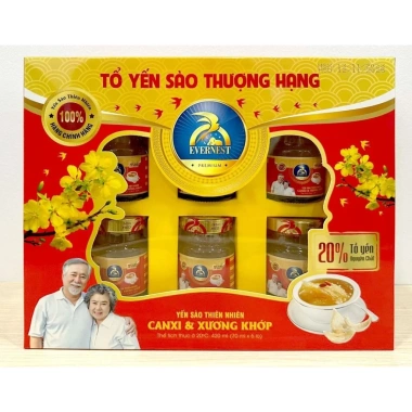 Hộp Nước Yến Sào Evernest Canxi 20% - 6 lọ 70ml, ngon, không túi, chỉ 115.000đ