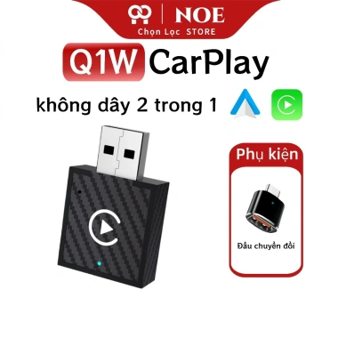 Hộp phát CarPlay & Android Auto không dây cho xe hơi – Cắm USB, Nhỏ gọn, Giá ưu đãi 326k
