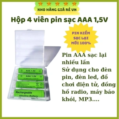Hộp Pin Sạc AAA 1,5V - Dùng cho Radio, Đồ Chơi, Đèn Pin, LED, Chuột | Itechcare giảm còn 72.000₫ 4 Hộp Pin Sạc AAA 1,5V - Dùng cho Radio, Đồ Chơi, Đèn Pin, LED, Chuột | Itechcare giảm còn 72.000₫ 4