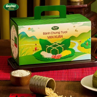 Hộp Quà 5 Bánh Chưng Tươi Vạn Xuân 800g - Không bảo quản, ăn liền - 879.120₫ | VIỆT FOODS