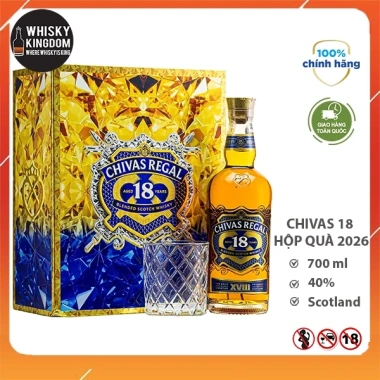 Hộp Quà Chivas Regal 18 Phiên Bản Tết 2.026 - Giảm Giá Đặc Biệt 1,9 Triệu