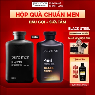 Hộp Quà Chuẩn Men Dầu Gội và Sữa Tắm 4in1 Pure Men Natural Vegan 350ml - Giá chỉ 99.000 VND 3
