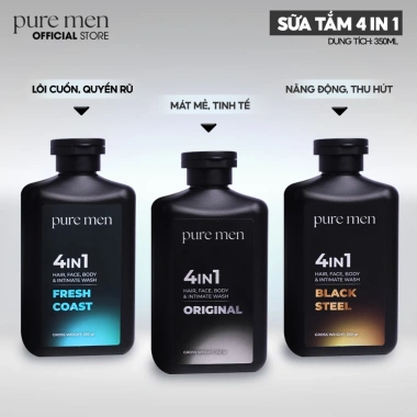 Hộp Quà Chuẩn Men Dầu Gội và Sữa Tắm 4in1 Pure Men Natural Vegan 350ml - Giá chỉ 99.000 VND 5