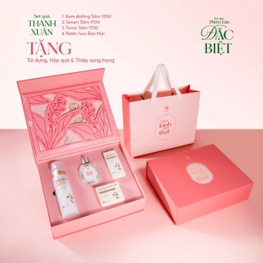 Hộp Quà Đặc Biệt Thanh Xuân Cỏ Mềm Set Quà 8/3 Ngừa Lão Hoá Da Dành Cho Mẹ Vợ Cô Giáo