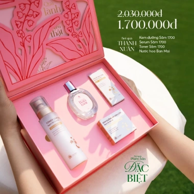 Hộp Quà Đặc Biệt Thanh Xuân Cỏ Mềm Set Quà 8/3 Ngừa Lão Hoá Da Dành Cho Mẹ Vợ Cô Giáo