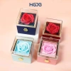 Hộp Quà Hoa Hồng Sáp Lễ Tình Nhân Xoay Bất Ngờ HGJG - Trang Sức Nhẫn & Dây Chuyền, Chỉ 142k