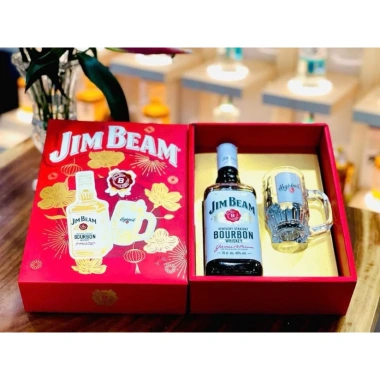Hộp Quà JimBeam Tết 2.026 - Rượu Whisky Cao Cấp, Giảm Giá 500k (Giá Gốc 600k)