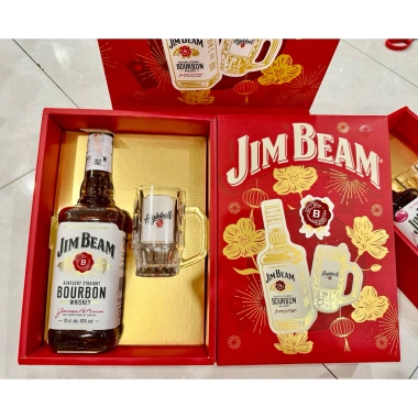 Hộp Quà JimBeam Tết 2.026 - Rượu Whisky Cao Cấp, Giảm Giá 500k (Giá Gốc 600k)
