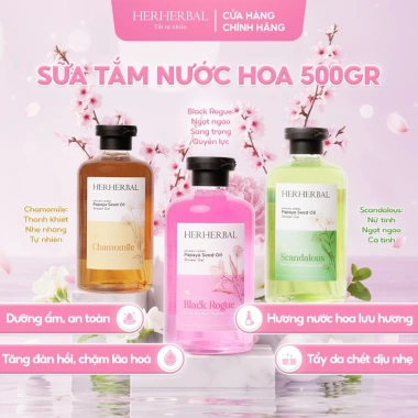 Hộp quà Lưu Hương Herherbal - Dịch vệ sinh nữ, tẩy tế bào chết - Sinh nhật 244k