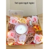 Hộp Quà Nến Thơm và Hoa Lụa Sang Trọng - Quà Sinh Nhật, Lễ Tình Nhân Cưới - 159k 7
