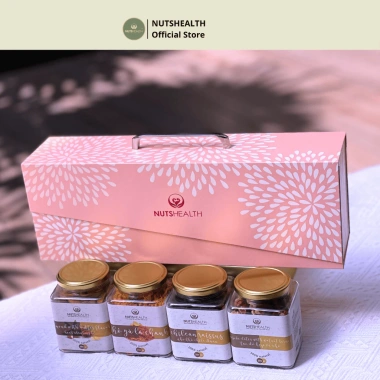 Hộp Quà Pháo Hoa Tết NutriHealth Set Quà Bính Ngọ Sang Trọng Hạt Dinh Dưỡng Ý Nghĩa