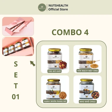 Hộp Quà Pháo Hoa Tết NutriHealth Set Quà Bính Ngọ Sang Trọng Hạt Dinh Dưỡng Ý Nghĩa