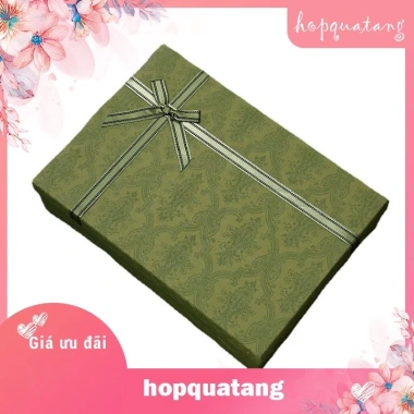 Hộp Quà Sinh Nhật Màu Xanh Cốm - Cứng Cáp, Hoa Văn Sang Trọng, Giá 34.000đ