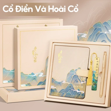 Hộp Quà Sổ Tay Sang Trọng Phong Cách Trung Hoa - Thẩm Mỹ Phương Đông, Quà Tặng Giáo Viên và Đồng Nghiệp, Giá chỉ 156.000 5