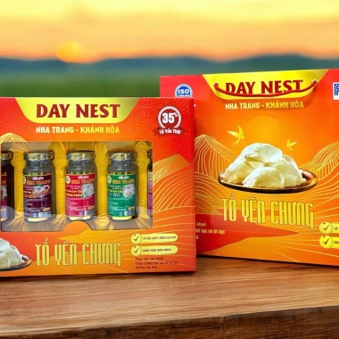 Hộp quà tặng 10 hũ yến sào mix vị 35% yến tươi Nha Trang Day Nest - Giá ưu đãi 375.000đ