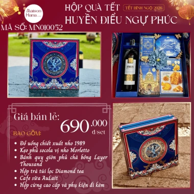 Hộp Quà Tặng Doanh Nghiệp Tết 2.026 Set Huyền Điểu Ngự Phúc - Giá ưu đãi 630.000đ