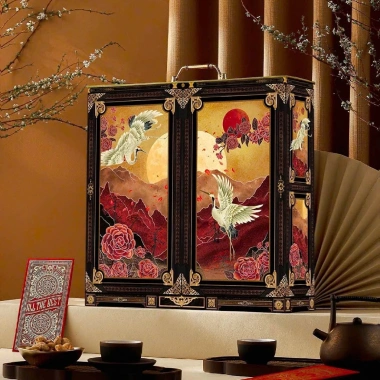 Hộp quà tặng HẠC VŨ 36x36x11 BST Gia Phong Tetta - Sang trọng giảm giá
