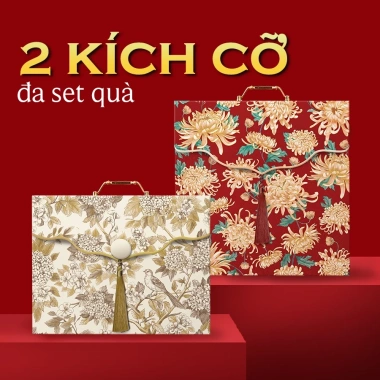 Hộp quà tặng Hoàng Tưộc 29x36x10 - Gấm Vóc Lụa TETTA, Cao cấp sang trọng, giá 215k 2