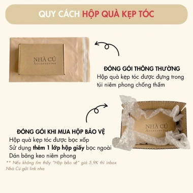 Hộp Quà Tặng Kẹp Tóc Nữ Nhà Cú Cài Tóc Hoa Sứ Nơ + Giấy Lót - Phong Cách Hot, Quà Sinh Nhật 8/3 20/10, Giá 17.5k 7