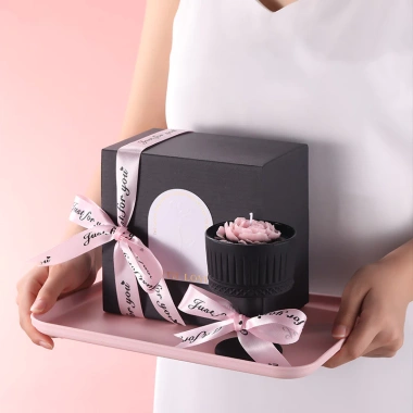 Hộp quà tặng nến thơm hoa hồng đen - Đóng ruy băng, người yêu KILIG CHARM KS11 7