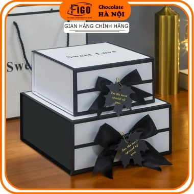 Hộp Quà Tặng Sinh Nhật và Valentine 30x20x11cm - Giấy Rơm Sang Trọng Kèm Túi Giấy