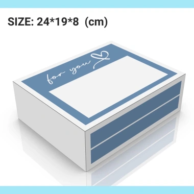 Hộp Quà Tặng Sinh Nhật và Valentine 30x20x11cm - Giấy Rơm Sang Trọng Kèm Túi Giấy