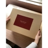 Hộp quà tặng thiệp viết tay Gối lạt twill linen kẻ sọc quà Valentine Tết 6