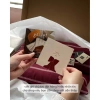 Hộp quà tặng thiệp viết tay Gối lạt twill linen kẻ sọc quà Valentine Tết 8