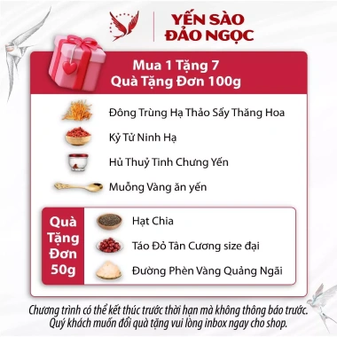 Hộp Quà Tặng Tổ Yến Tinh Chế Rút Lông Nước - Yến Sào Khánh Hoà, Đảo Ngọc - Ưu đãi 1,629,060₫ 9