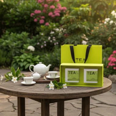 Hộp quà tặng trà Tết 2.026 bằng thiếc kèm túi xách - HVL TEA, giảm còn 170.000đ