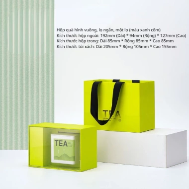 Hộp quà tặng trà Tết 2.026 bằng thiếc kèm túi xách - HVL TEA, giảm còn 170.000đ