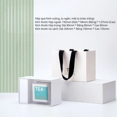 Hộp quà tặng trà Tết 2.026 bằng thiếc kèm túi xách - HVL TEA, giảm còn 170.000đ