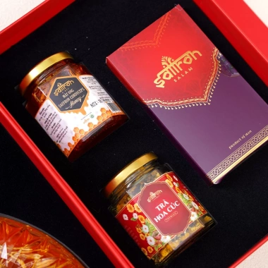 Hộp quà Tết 2.025 nhụy hoa nghệ tây 2 tầng sang trọng Saffron Việt Nam ASHIMA giá ưu đãi 1.760.000 VND 5