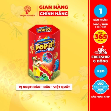 Hộp Quà Tết 2.026 Kẹo Dẻo Thiên Thạch POPIT Phạm Nguyên Mix Vị 100g - 38.000₫ 9