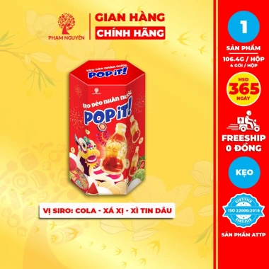 Hộp Quà Tết 2.026 Kẹo Dẻo Thiên Thạch POPIT Phạm Nguyên Mix Vị 100g - 38.000₫ 10