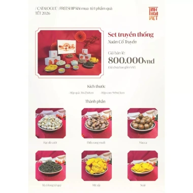 Hộp Quà Tết 2.026 Tinh Hoa Việt – Set Hạt Dinh Dưỡng, Trà & Tổ Yến Cao Cấp – Giá 500k (Giảm từ 650k) – 28FOOD 6 Hộp Quà Tết 2.026 Tinh Hoa Việt – Set Hạt Dinh Dưỡng, Trà & Tổ Yến Cao Cấp – Giá 500k (Giảm từ 650k) – 28FOOD 6