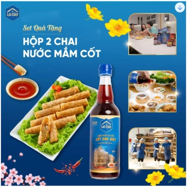 Hộp quà Tết - 6 chai Nước mắm Lê Gia Độ đạm 40, chai thủy tinh 525ml - 550.000đ