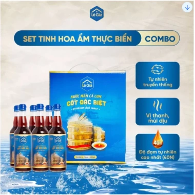 Hộp quà Tết - 6 chai Nước mắm Lê Gia Độ đạm 40, chai thủy tinh 525ml - 550.000đ