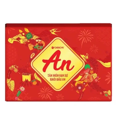 Hộp quà Tết An Orion 890.6g - Giảm giá tới 19% - Món quà sang trọng, đầy hương vị, chỉ 243.000 VND