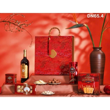 Hộp quà Tết bánh kẹo cao cấp - Chiết khấu ưu đãi, xuất VAT, giỏ Quà Thịnh Vượng