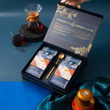 Hộp Quà Tết Cà Phê Đặc Sản - Combo Café Specialty Sang Trọng, Giá 550k Message Coffee