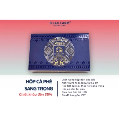 Hộp Quà Tết Cao Cấp BLAO FARM – Trà Cascara, Cà Phê Thượng Hạng, Phin Nhôm, Thìa – 710.000₫