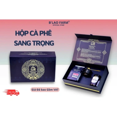 Hộp Quà Tết Cao Cấp BLAO FARM – Trà Cascara, Cà Phê Thượng Hạng, Phin Nhôm, Thìa – 710.000₫ 2